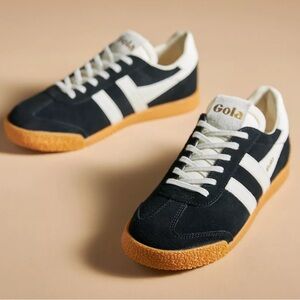 Gola Elan Black Suede Sneakers Sz 38.5